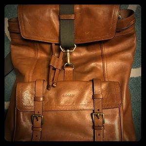 Coach Bleeker Backpack in Saddle Color